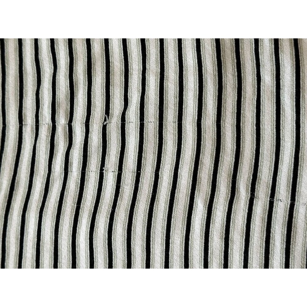 Anthropologie Saltwater LUXE Jumpsuit Large White Black Stripe Wide Leg Boho - Picture 9 of 14